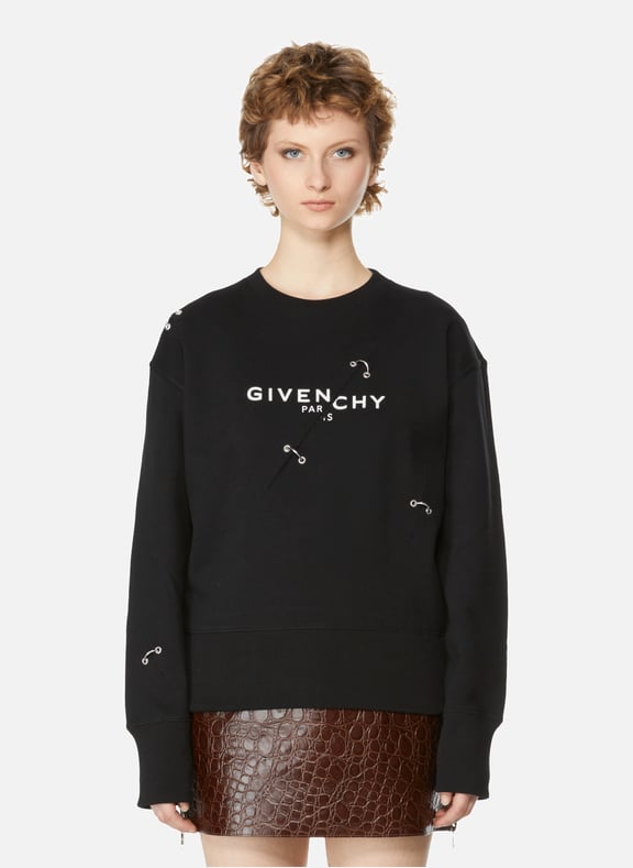 Sweatshirt with printed logo Black by GIVENCHY GIVENCHY Sweatshirt with printed logo Black