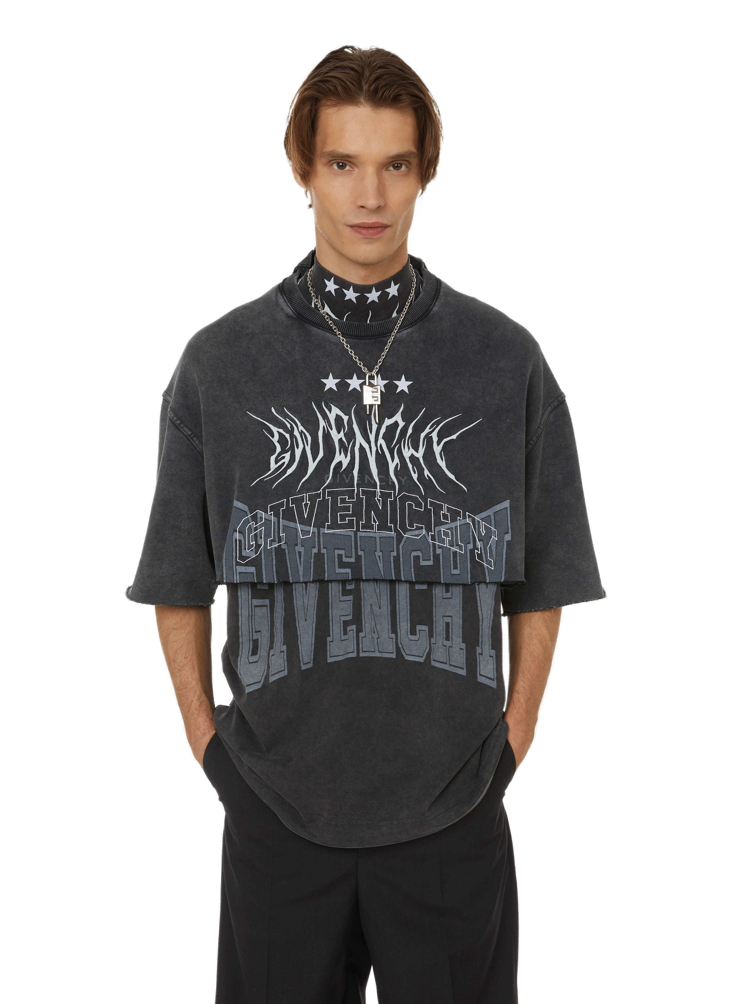 givenchy layered shirt