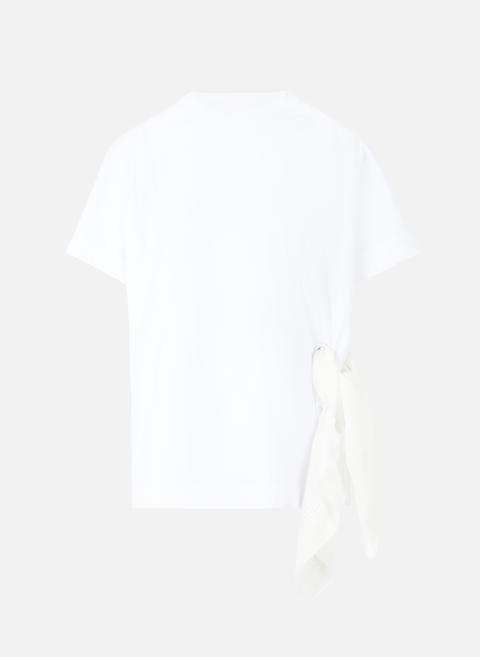 T-shirt avec détails à nouer en coton WhiteGIVENCHY 