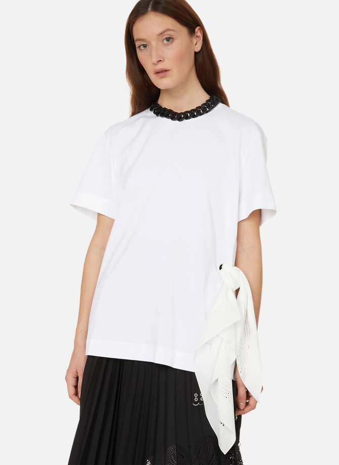 White cotton T-Shirt with tie detail GIVENCHY