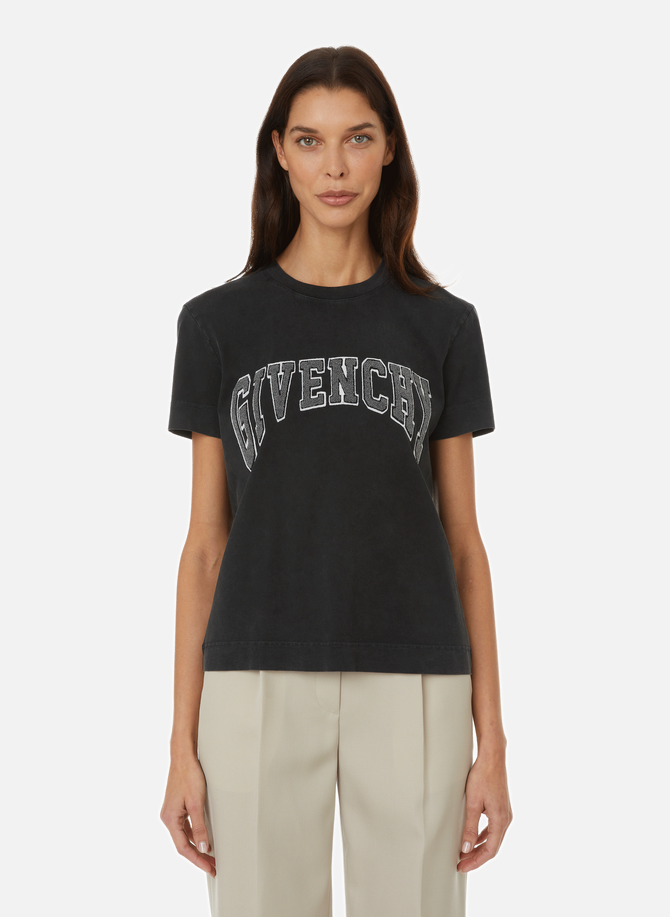 Embroidered cotton T-shirt GIVENCHY