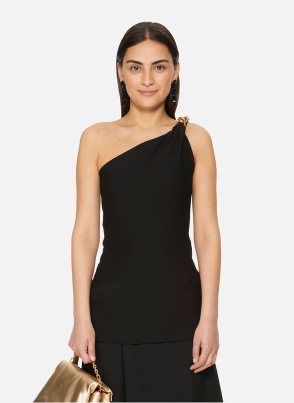 Asymmetric Spiral top with chain Black by GIVENCHY GIVENCHY Asymmetric Spiral top with chain Black