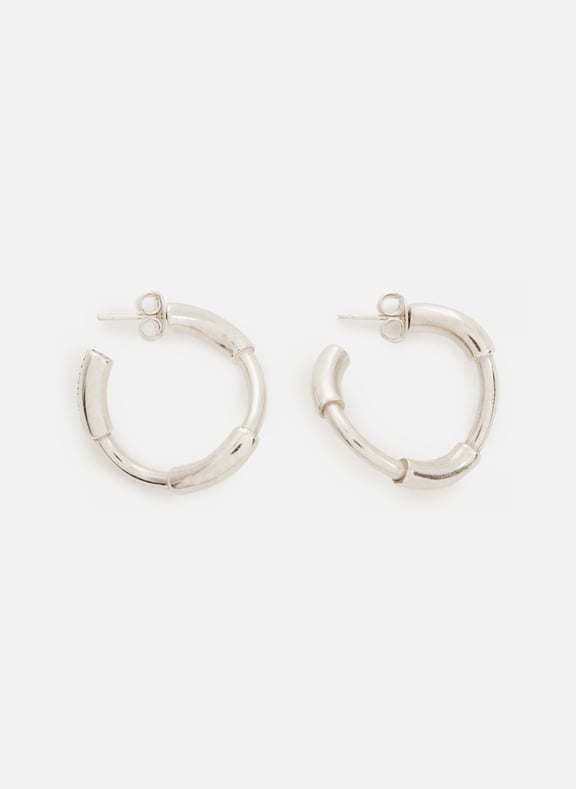 The XL Silver Tube silver earrings Silver by GLENDA LOPEZ GLENDA LOPEZ The XL Silver Tube silver earrings Silver