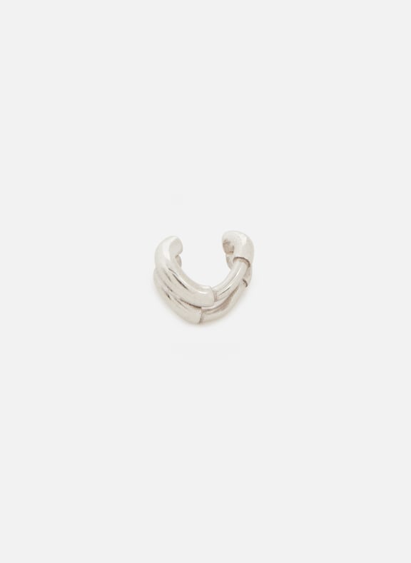 The Small Double Silver Tube silver ear cuff Silver by GLENDA LOPEZ GLENDA LOPEZ The Small Double Silver Tube silver ear cuff Silver
