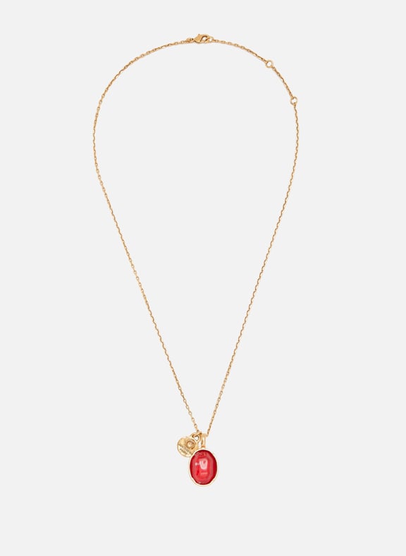 Talisman cabochon necklace Red by GOOSSENS GOOSSENS Talisman cabochon necklace Red