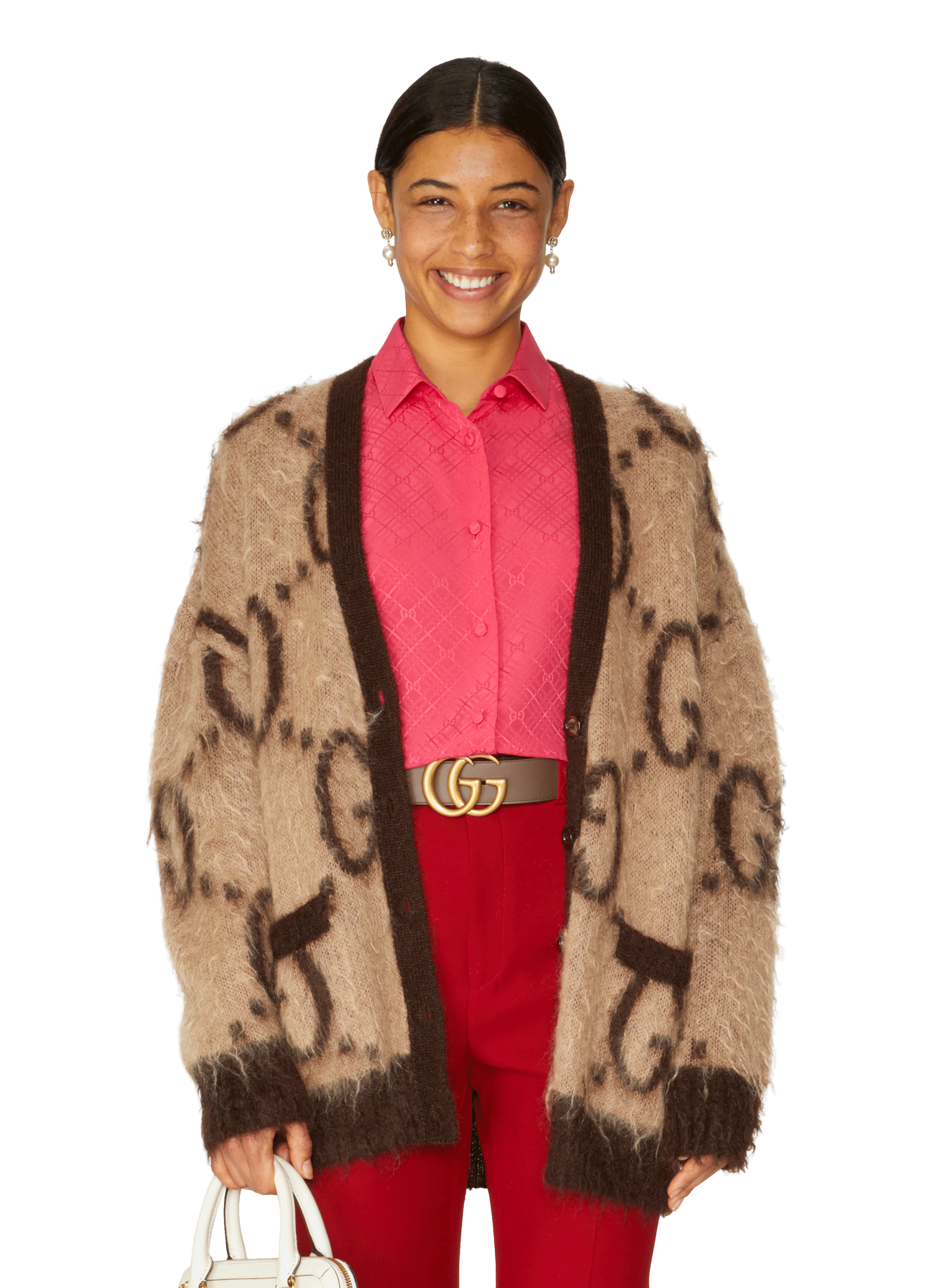 gucci brown cardigan