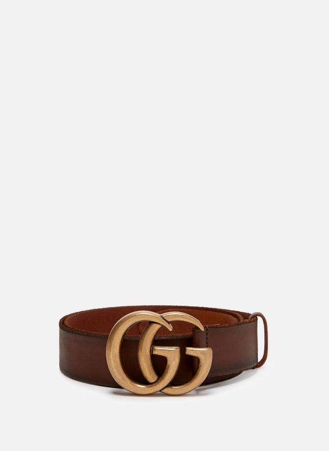 Double G Leather Belt  GUCCI