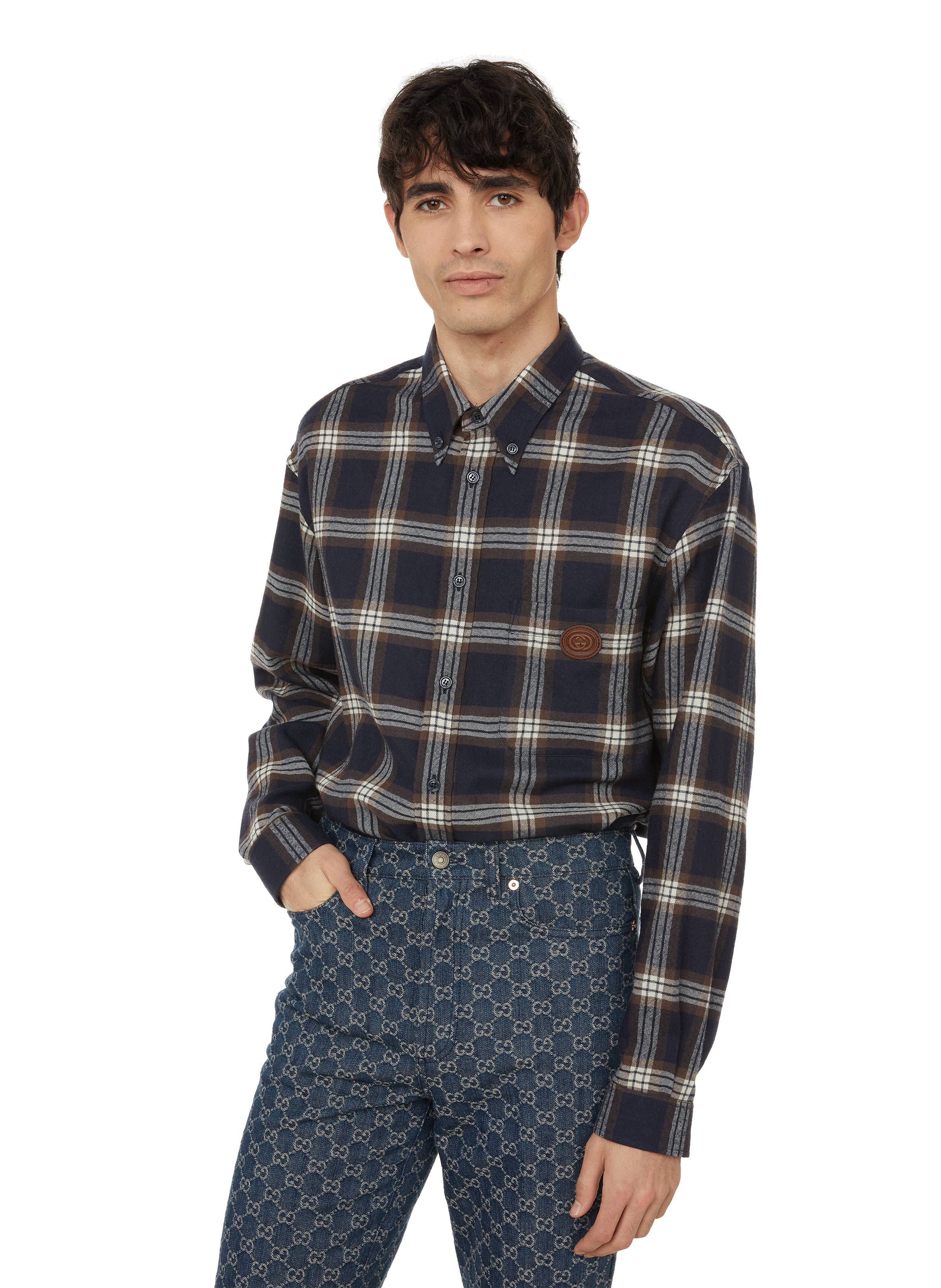 gucci checked shirt