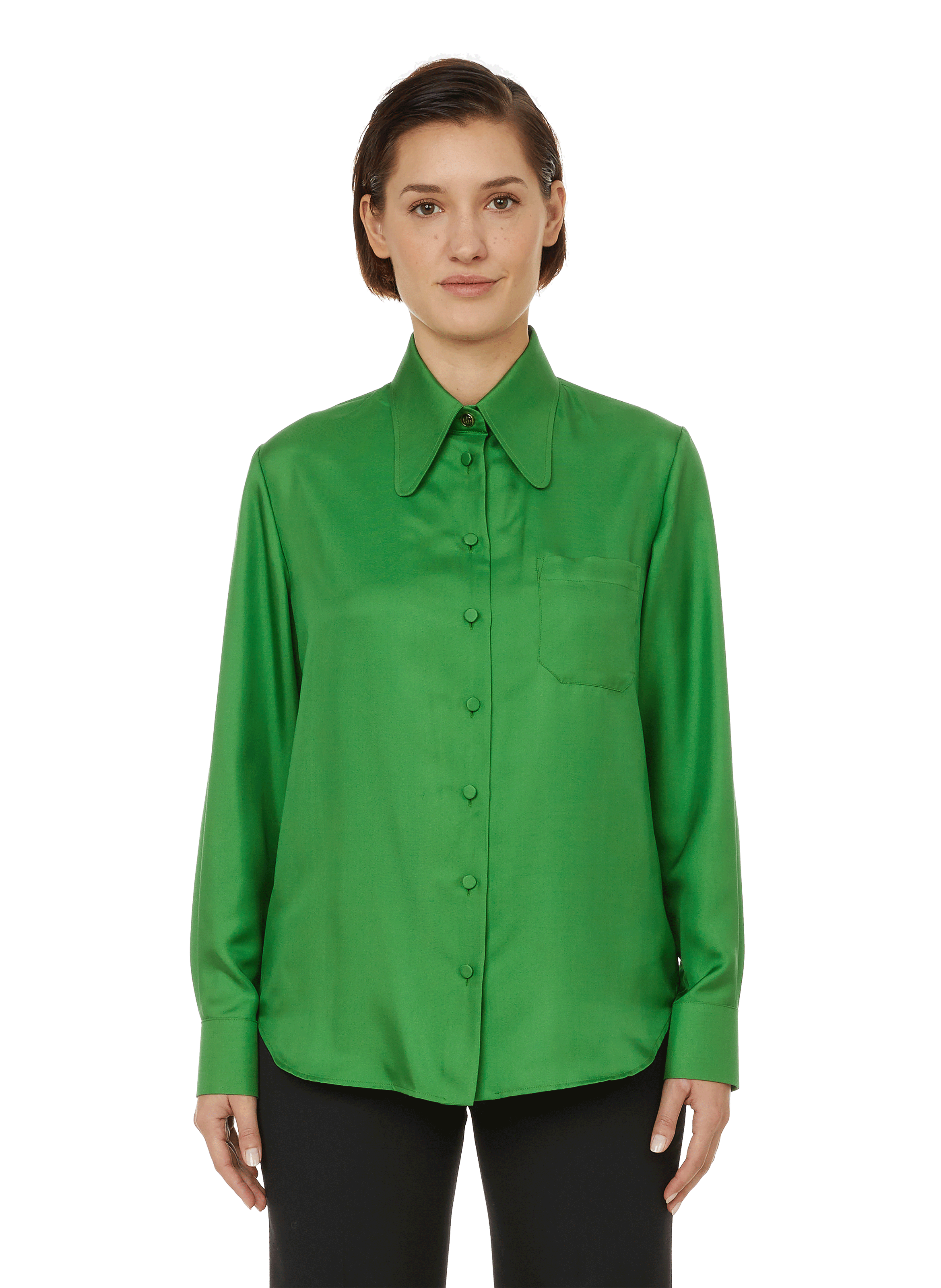 gucci silk button down