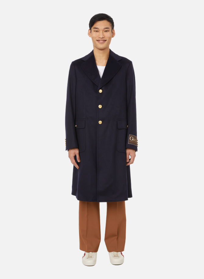 Long cashmere-blend coat GUCCI