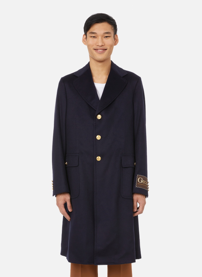Long cashmere-blend coat GUCCI