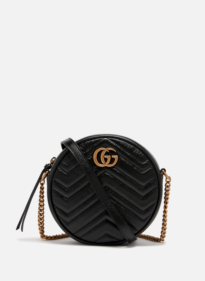 GG Marmont leather Mini round bag GUCCI