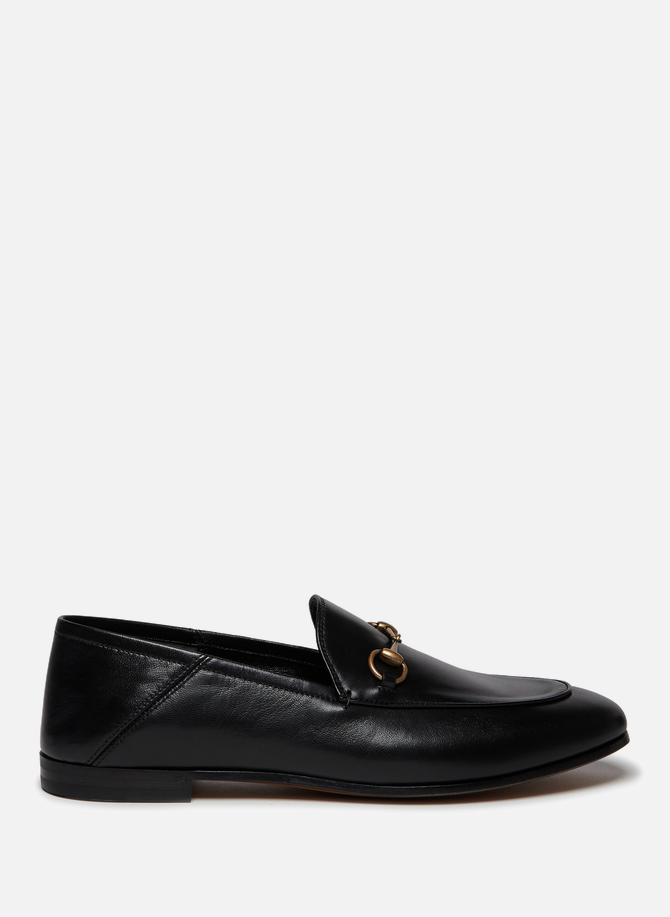 Moccasins with Horse Bit detail in leather  GUCCI