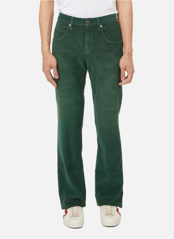 GUCCI Corduroy trousers Green