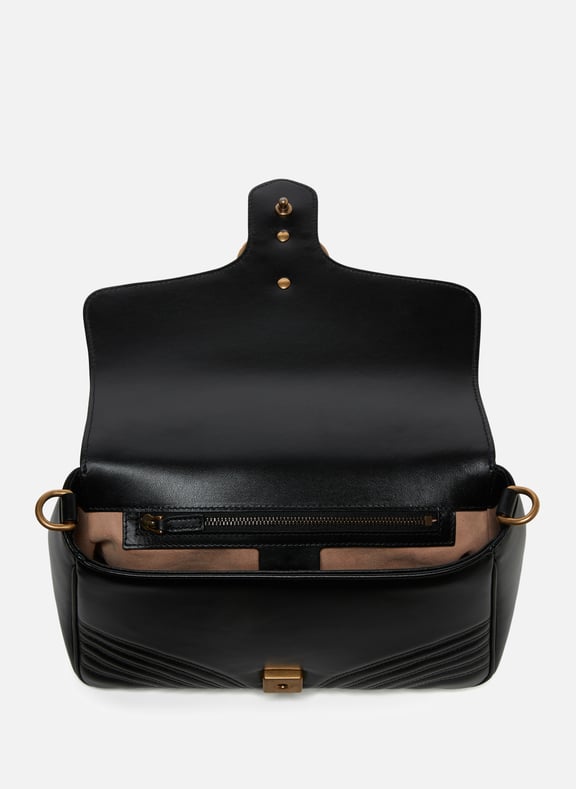 Gg marmont top handle leather satchel sales