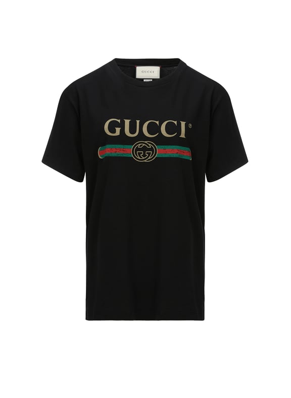 Vintage Logo Print Cotton T Shirt Gucci For Women Printemps Com Vintage Logo Print Cotton T Shirt Gucci For Women Printemps Com