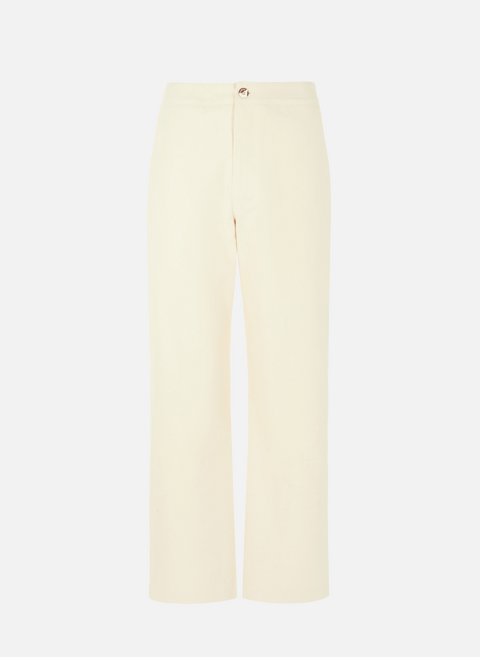 Pantalon ample Eponyme en coton BeigeGUNTHER 