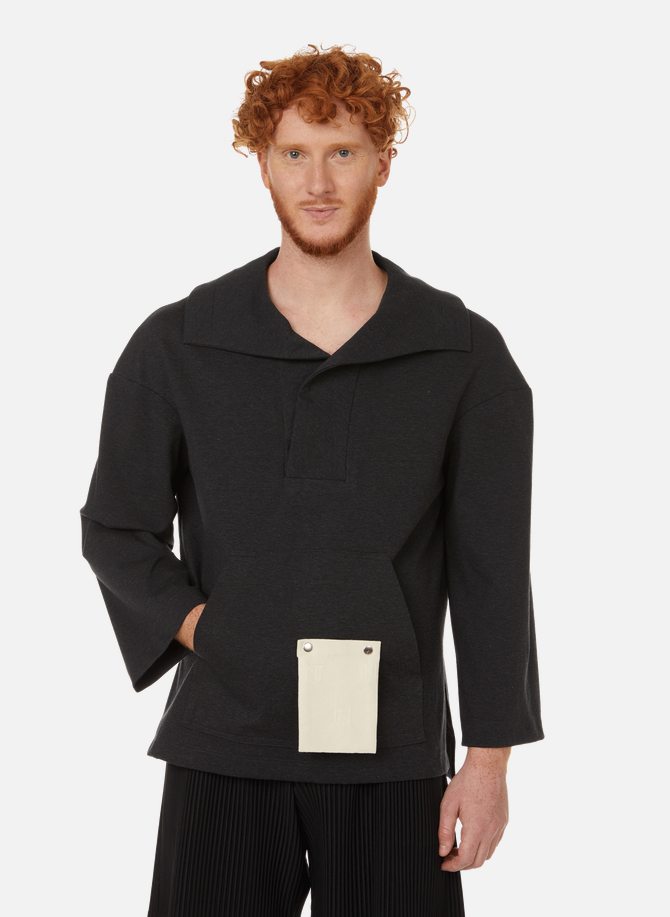 Organic cotton-blend double pocket sweatshirt GUNTHER