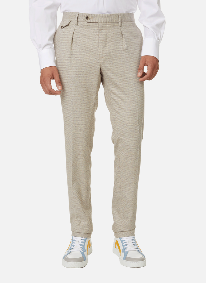 Chevron cotton-blend trousers HACKETT