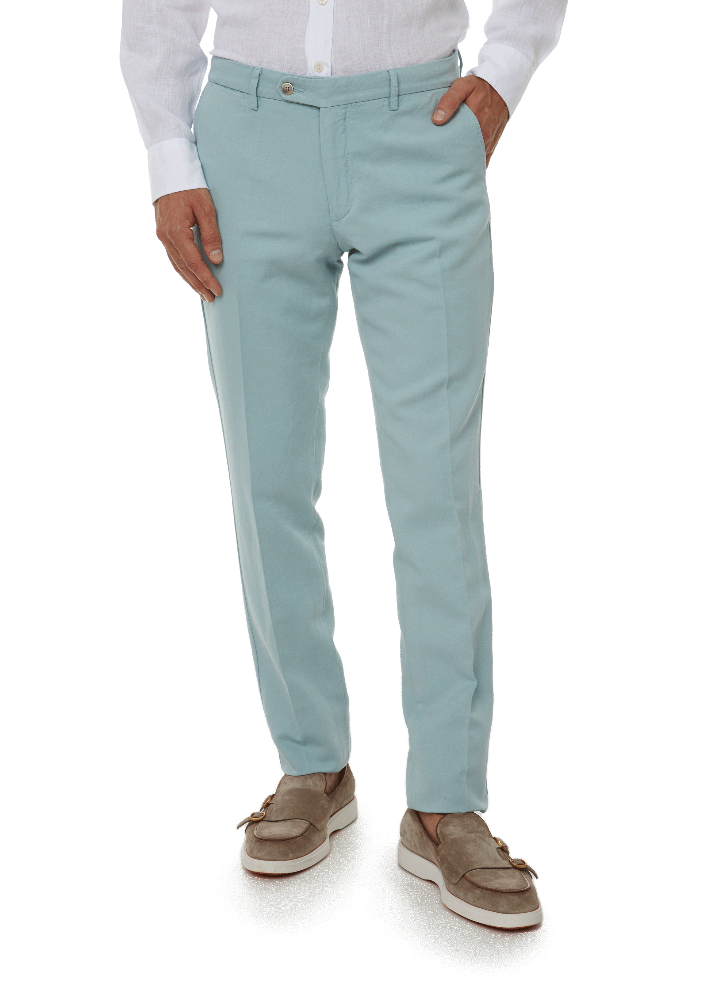 LINEN CHINO TROUSERS - HACKETT for MEN 
