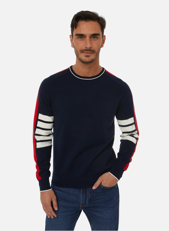 Jumper with graphic detail Blue by HACKETT HACKETT Jumper with graphic detail Blue