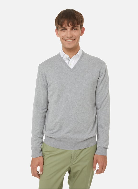 Cotton and linen jumper Grey by HACKETT HACKETT Cotton and linen jumper Grey
