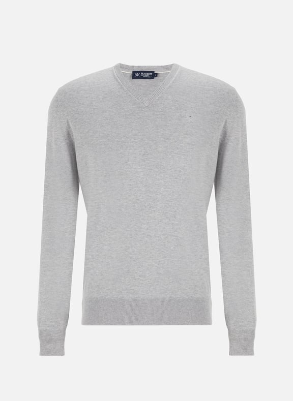 Cotton and linen jumper Grey by HACKETT HACKETT Cotton and linen jumper Grey