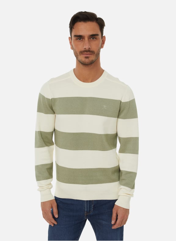 Cotton knit jumper Beige by HACKETT HACKETT Cotton knit jumper Beige