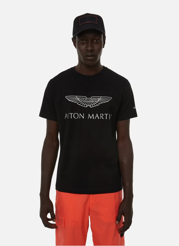 AMR by Hackett cotton T-shirt Black by HACKETT HACKETT AMR by Hackett cotton T-shirt Black