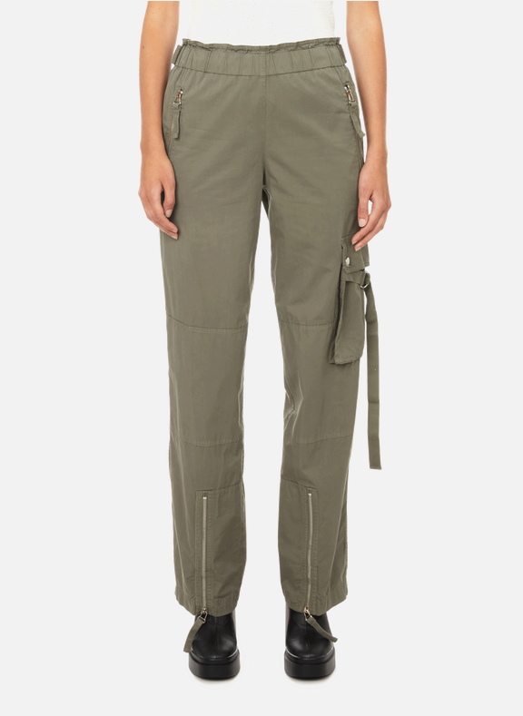 HELMUT LANG Paperbag trousers Green