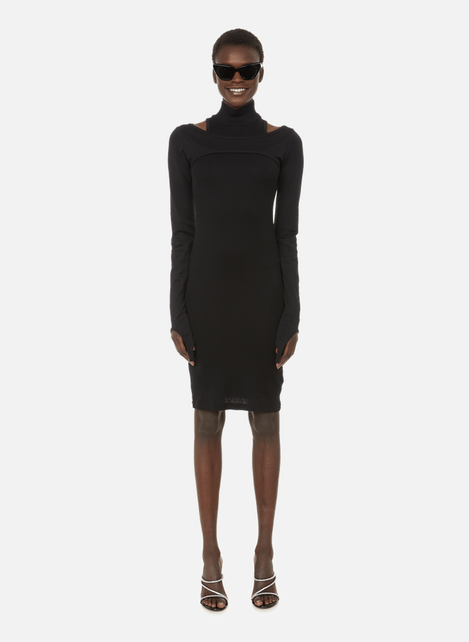 Cotton dress with removable sleeves HELMUT LANG