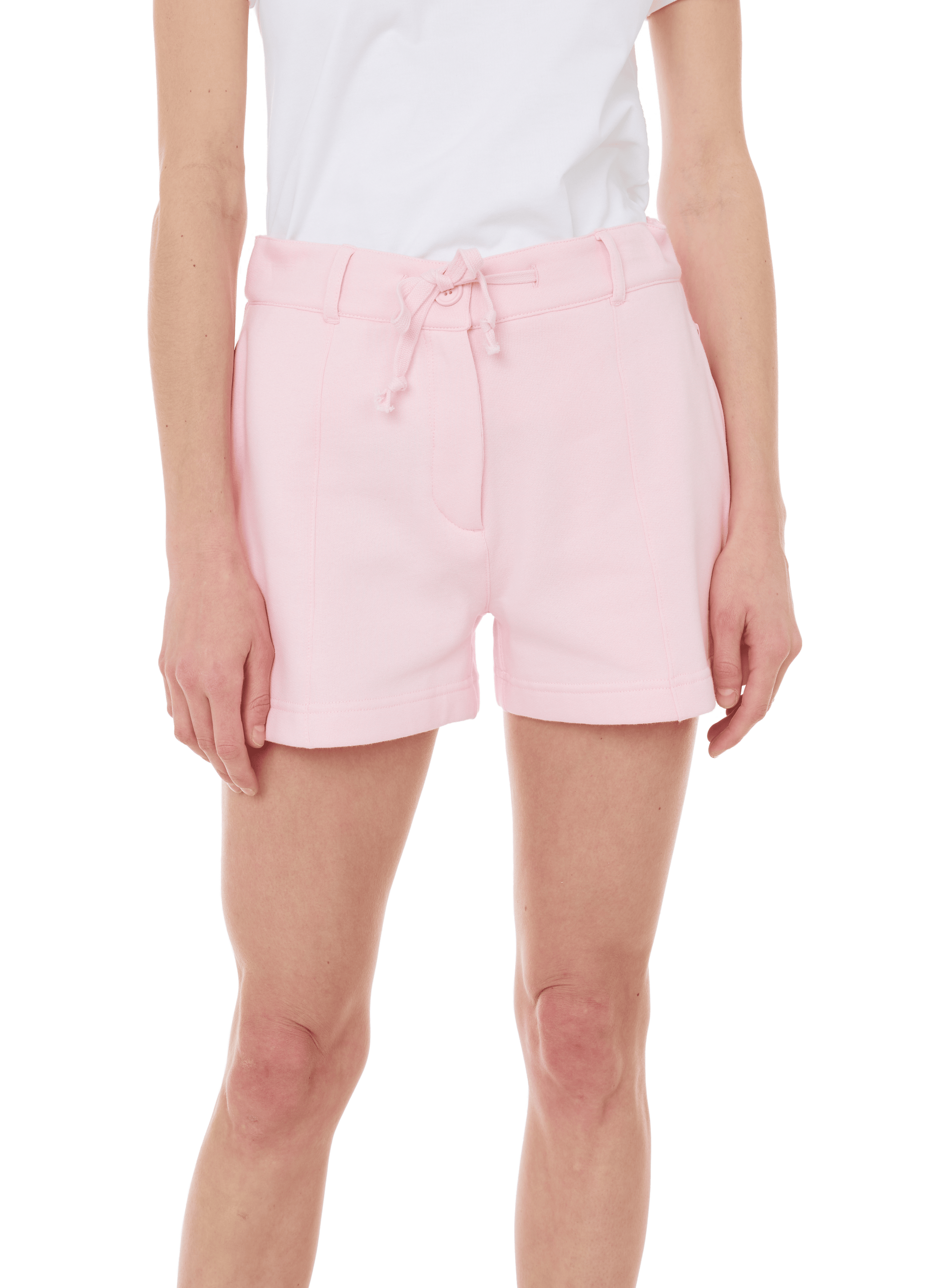 womens pink jersey shorts