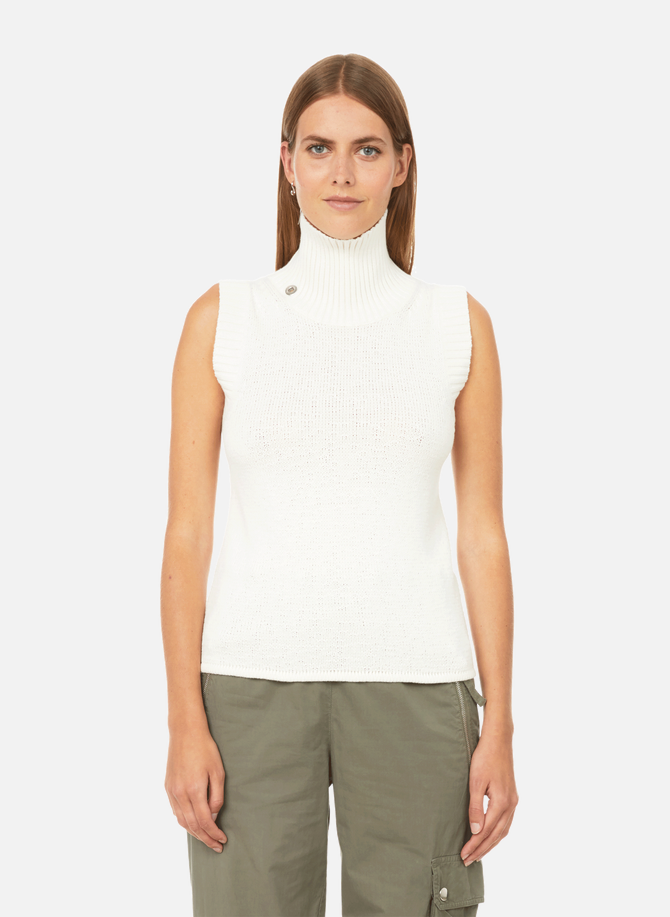 Sleeveless cotton and wool-blend top HELMUT LANG