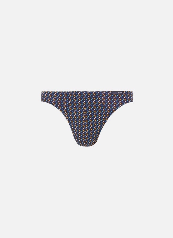 Printed microfibre briefs Blue by HOM HOM Printed microfibre briefs Blue