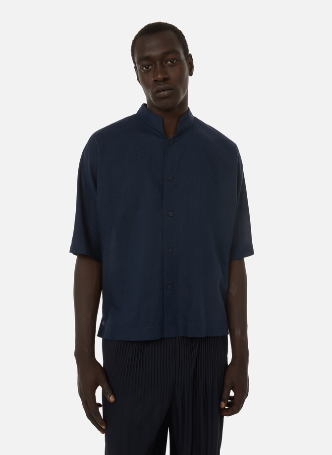 Cotton and linen shirt HOMME PLISSE ISSEY MIYAKE