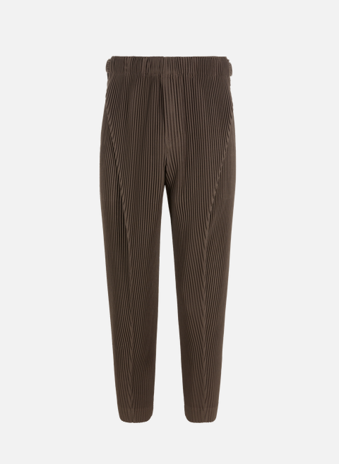 Pantalon plissé BrownHOMME PLISSE ISSEY MIYAKE 