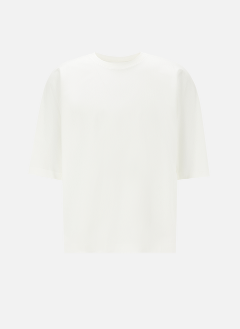 T-shirt en coton WhiteHOMME PLISSE ISSEY MIYAKE 