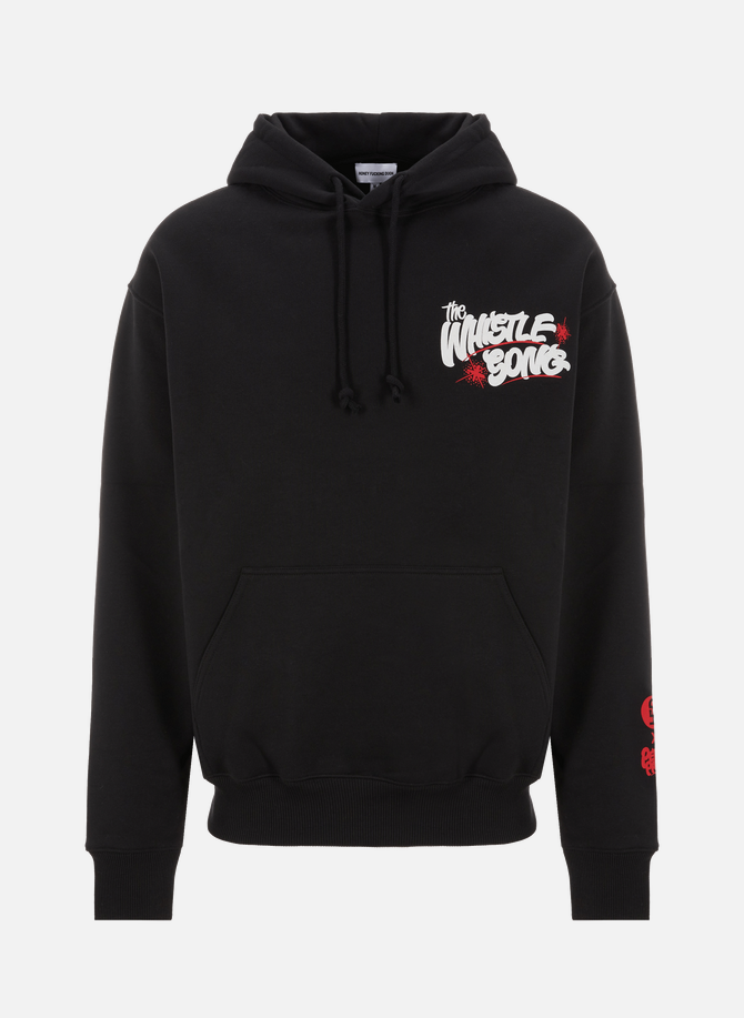 Cotton hoodie with logo HONEY FUCKING DIJON