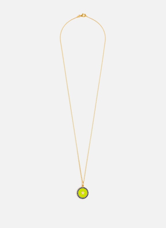 Star and rhinestone pendant necklace Yellow by EYE M - ILEANA MAKRI EYE M - ILEANA MAKRI Star and rhinestone pendant necklace Yellow