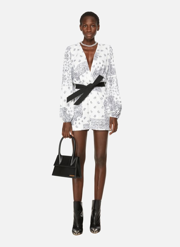 Sequinned playsuit White by IN THE MOOD FOR LOVE IN THE MOOD FOR LOVE Sequinned playsuit White