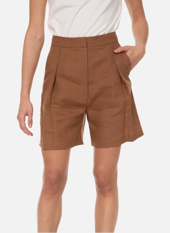 Hemma linen shorts Brown by IN THE MOOD FOR LOVE IN THE MOOD FOR LOVE Hemma linen shorts Brown