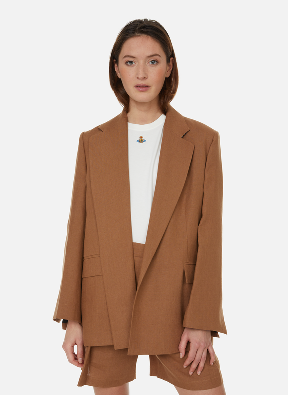 IN THE MOOD FOR LOVE Montague linen jacket Brown