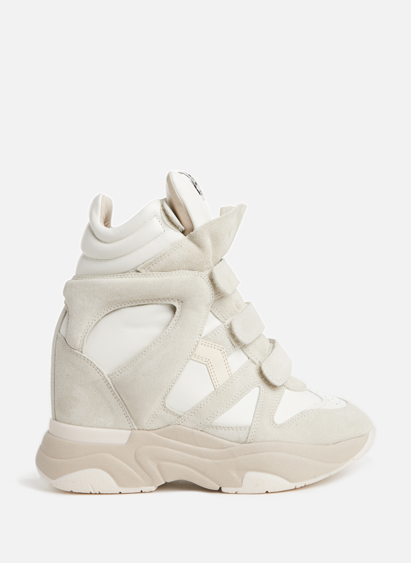 ISABEL MARANT Balskee suede high-top sneakers White