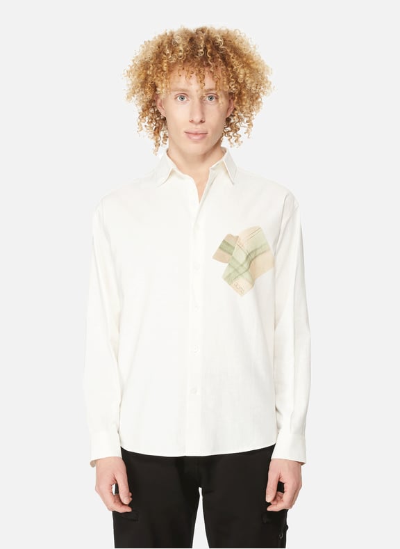 Henri cotton and linen shirt White by JACQUEMUS JACQUEMUS Henri cotton and linen shirt White