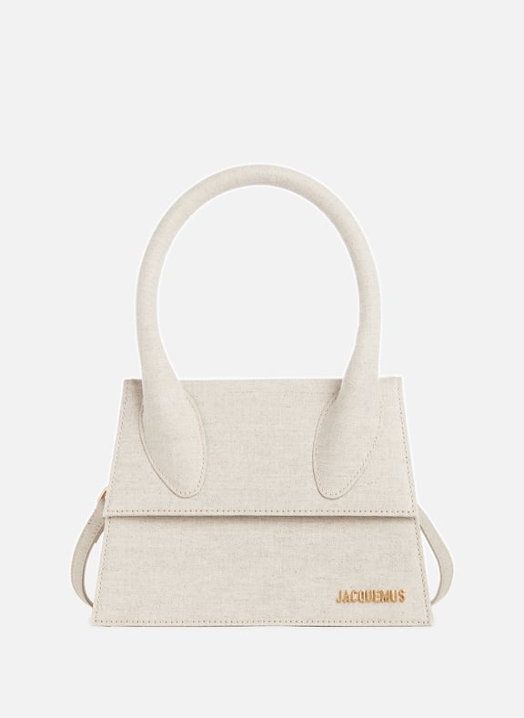 Le Chiquito large linen bag Beige by JACQUEMUS JACQUEMUS Le Chiquito large linen bag Beige