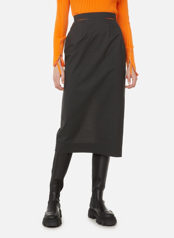 La Jupe Valerie virgin wool skirt Black by JACQUEMUS JACQUEMUS La Jupe Valerie virgin wool skirt Black