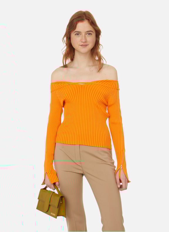 La Maille Oro knitted jumper Orange by JACQUEMUS JACQUEMUS La Maille Oro knitted jumper Orange