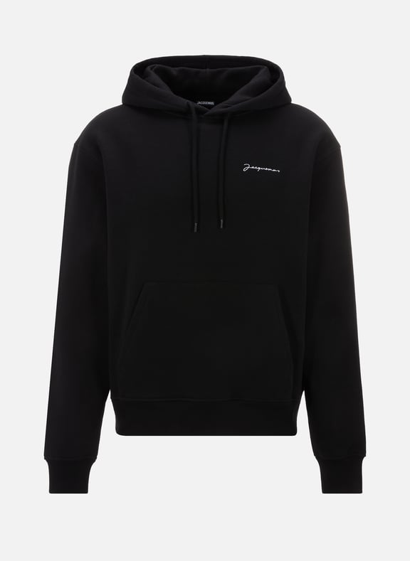 Le Sweatshirt Brodé cotton hoodie Black by JACQUEMUS JACQUEMUS Le Sweatshirt Brodé cotton hoodie Black
