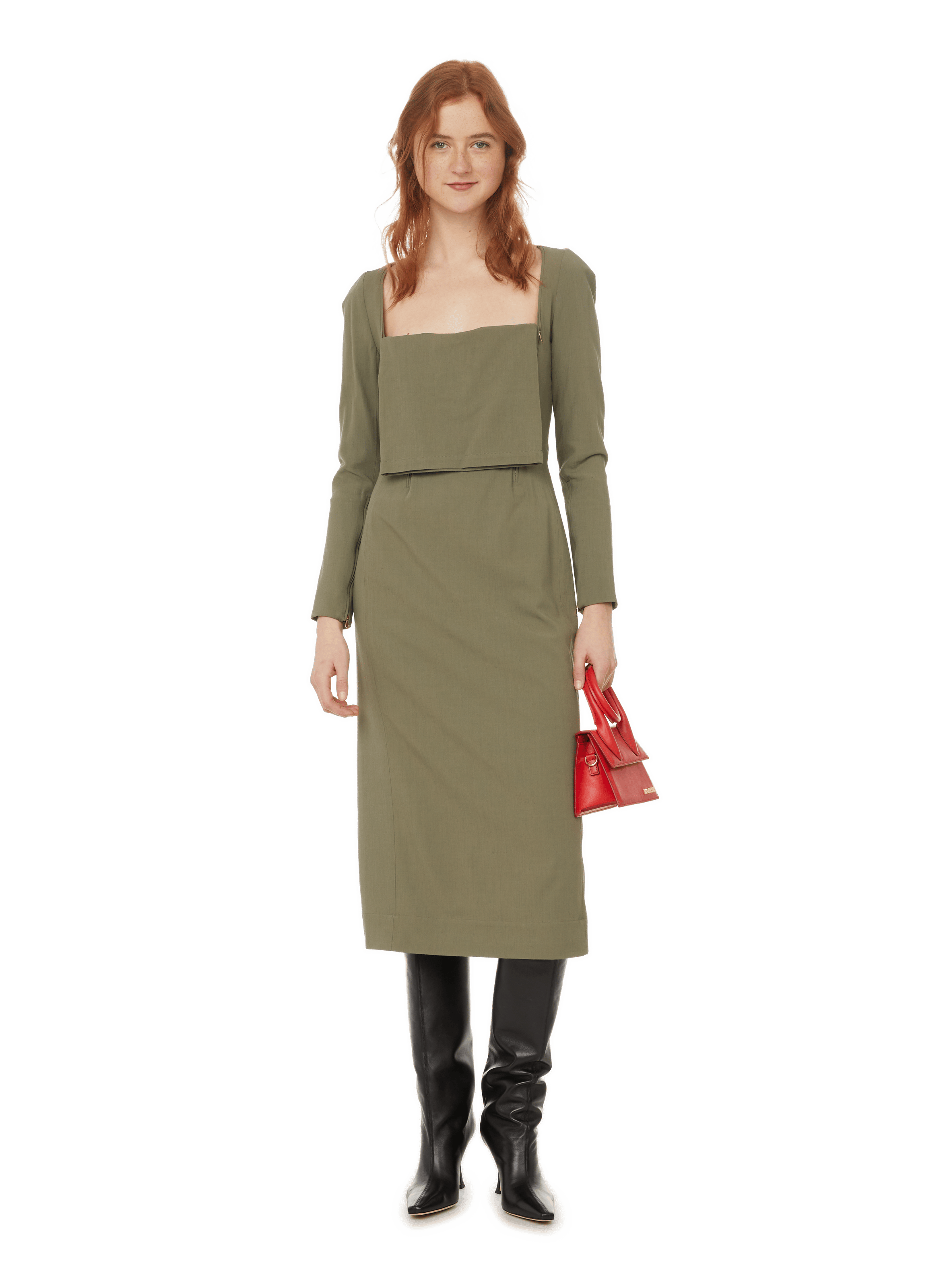 jacquemus fitted linen dress