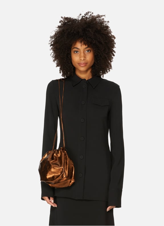 Long fluid shirt Black by JIL SANDER JIL SANDER Long fluid shirt Black